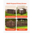 thumbnail image 6 of VEVOR Wooden Privacy Fence, 48 x 37 inch Air Conditioner Fence, 3 Panel Solid Outdoor Wood Privacy Screen with Metal Stakes, Steel Frame, Trash Can Hider Fences Suitable for Garden, Pool, 6 of 9