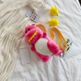 thumbnail image 3 of Bolsa Mujeres Lindo Dinosaurio Felpa Satchel Chica Mini Hombro Dinero Teléfono Bolso (Rosa), 3 of 5