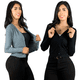 thumbnail image 1 of Set De 2 Sueter De Mujer Manga Larga Unitalla Sueteres Botón Sweater, 1 of 5