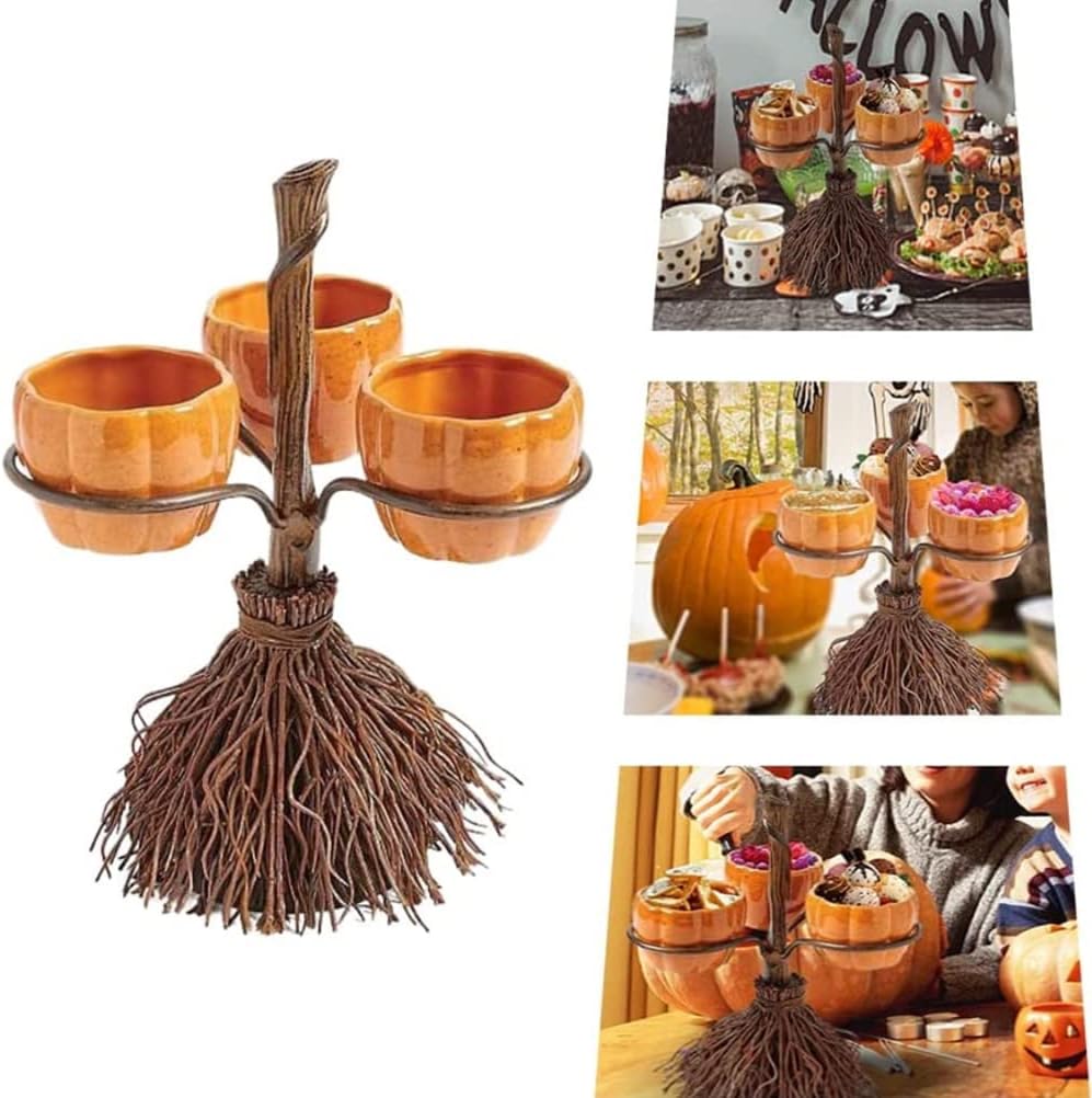 Halloween Pumpkin Snack Bowl Stand, Halloween Candy Bowl Collapsible