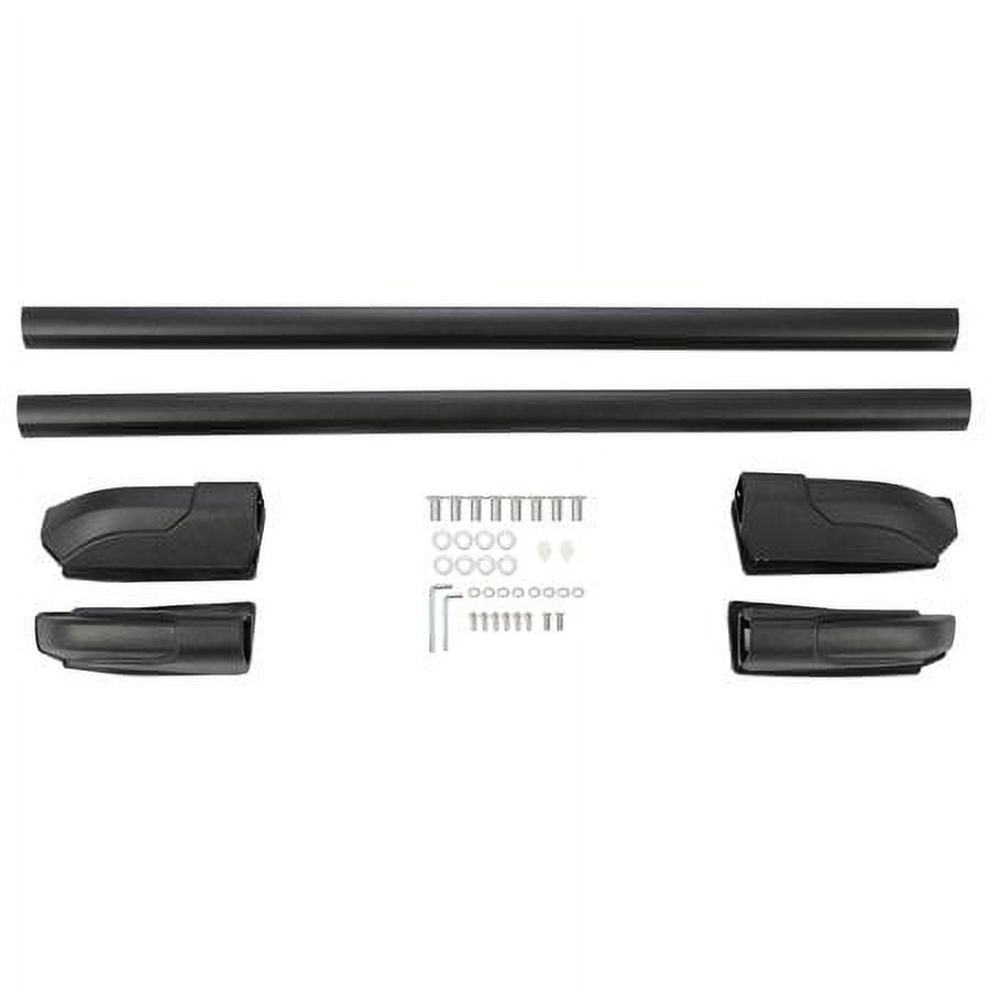 Kojem Roof Rack Side Rails Set for 2009-2015 Honda Pilot Aluminum Plastic Powder Coated Black