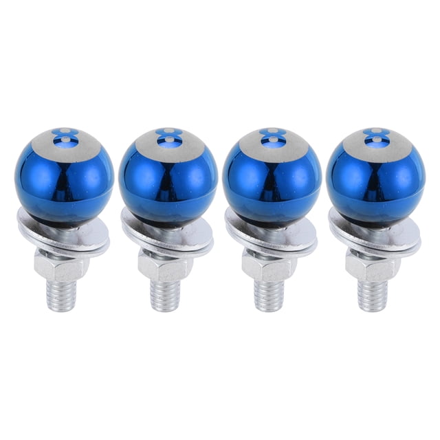 Tornillos de Placa de Licencia M6 para Motocicleta, Cubierta de 40 mm, Kit Antirrobo de Aleación de Aluminio Azul, 4 Piezas