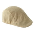 thumbnail image 2 of Happy Date Men Flat Cap Linen Blend Driving Cap Irish Newsboy Hat Cabbie Hunting Cap, 2 of 3