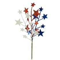 Mainstays 14 inches Indoor Artificial Star Glitter Pick, Red, Blue and White Color.