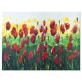 thumbnail image 2 of Panoramique de Champ de Coquelicots Rouges Sauvages - Art Mural Moderne sur Toile, 2 of 3