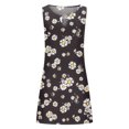 thumbnail image 4 of Robes d'Été Robe Femmes Décontractée Été en Vrac Imprimé Floral Réservoir Robe Creuse Plage Robe Sans Manches Noir XXL, 4 of 5