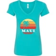 thumbnail image 3 of Inktastic Maui Hawaii Vacation Women's V-Neck T-Shirt, 3 of 5
