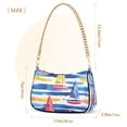 thumbnail image 3 of FORMRS Womens Shoulder Bag with Chain Strap Clutch Purse Cute Tote Handbag, Red Hand Drawn Sailboats, 3 of 7