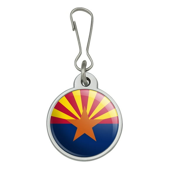 Arizona State Flag Jacket Handbag Purse Luggage Backpack Zipper Pull Charm