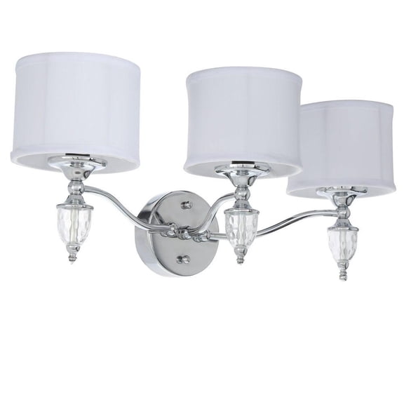 Hampton Bay Waterton 3-Light Chrome Sconce 169368 - New