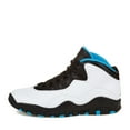 thumbnail image 2 of Nike Mens Air Jordan Retro 10 White/Dark Powder Blue-Black 310805-106, 2 of 5