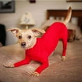 thumbnail image 3 of Dog Onesie Clothes Shedding of Dog Hair for Home Car Travel Anxiety Calming Shirt Surgery Recovery Body Jumpsuit for Large Dogs (Pink,XL), 3 of 7