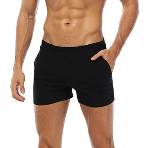 WILLBEST Pantalones Cortos Deportivos para Hombre, Informales, Lisos y Cómodos, con Bolsillos, Pijamas