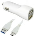 thumbnail image 1 of Car/DC Charger for LG Velvet,V50 ThinQ,Q70,G8 ThinQ,Q9,V40 ThinQ,G7 Fit,G7 One,Candy,Q8,Q Stylo 4,Q Stylus,V35 ThinQ (Dual USB Port,Data Charging Cable included) - White, 1 of 2