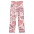 thumbnail image 4 of Pink Heart Valentine'S Day Winter Female Pants Flannel High Waist Women Pants Lady Warm Straight Leg Plush Trousers, 4 of 7
