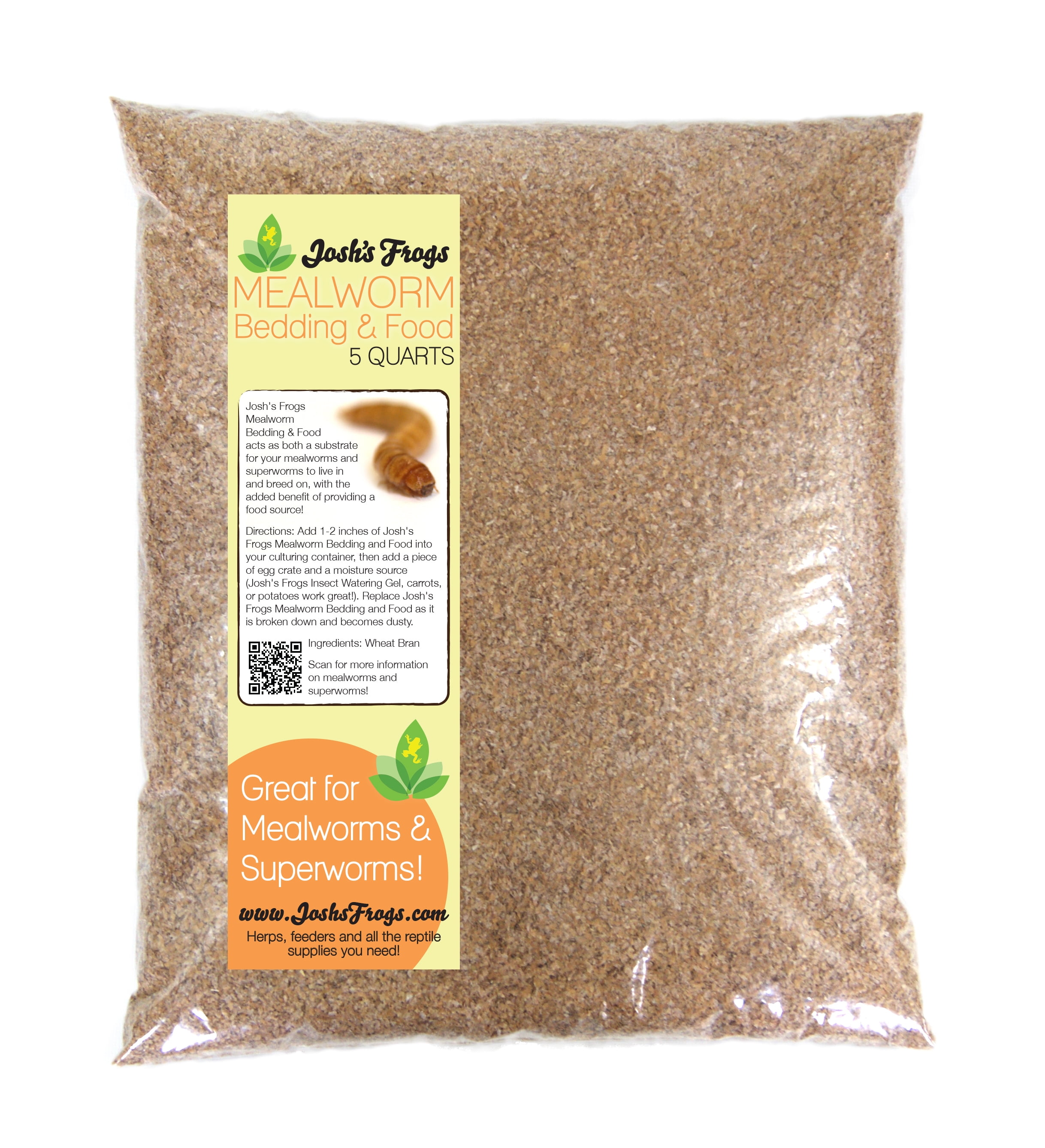 Josh's Frogs Mealworm & Superworm Bedding (5 Quarts, 2.9 LBS)