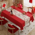 thumbnail image 1 of Benzhi Nappe Rouge festive Imperméable Anti-Huile Nappe Jetable Nappe de Nouvel An Nappe de table Basse Nappe, 1 of 6