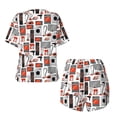 thumbnail image 5 of Kdxio Modern Life Print Pajamas Sets for Women Short-Sleeved Pjs with Lounge Shorts Two Piece Sleepwear S-4XL, 5 of 9