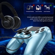 Game Controller Work for P-4/Slim/Pro & PC, Wireless Controller with Dual Vibration/3.5mm Audio Jack/6-Axis Gyro/Touch Pad