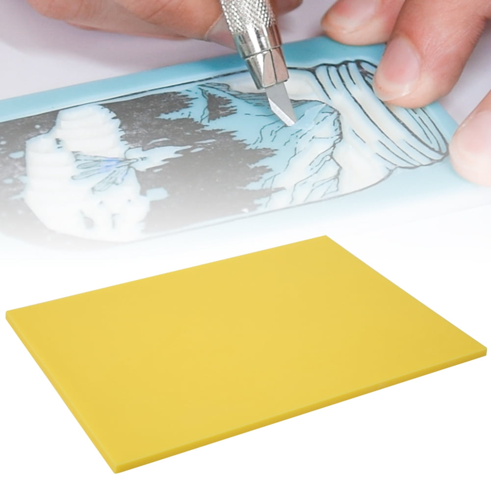 Tebru Jelly Rubber Stamp Thin Carving Blocks for Handcraft Stamps DIY