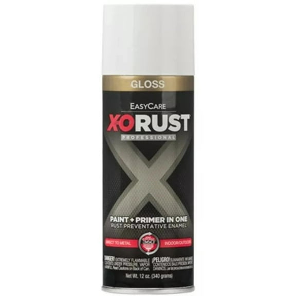 X-O Rust XOP1-AER 12 oz Can of Gloss White Anti-Rust Enamel Spray Paint