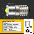 thumbnail image 3 of Ruiandsion E10 Mini LED Bulb, 1-Pack,1V 300LM 6500K White for Flashlights and Mini Work Lights Toolbox Emergency Lights, 3 of 8