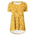 thumbnail image 5 of CEHVOM Blouse d'Été pour Femmes Col Rond Ample Manches Courtes Imprimé Décontracté Liquidation, 5 of 5