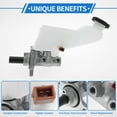 thumbnail image 4 of Unique Bargains 1 Pcs Brake Master Cylinder for Hyundai Elantra 2017-2019 Durable Aluminum Alloy,Plastic Engine Compartment Hydraulic Master Cylinder with Reservoir, 4 of 7
