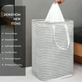 thumbnail image 2 of DOKEHOM 80L Freestanding Laundry Hamper with Handle, Collapsible Large Cotton Storage Basket for Clothes (Grey), 2 of 8