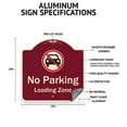 thumbnail image 2 of SignMission Designer Series Sign - Free Valet Parking with Upper Left Arrow | Burgundy 18" X 18" Heavy-Gauge Aluminum Architectural Sign | Protect Your Business & Municipality | Made in, 2 of 4