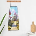 thumbnail image 5 of Naloa 1Pack Adjustable Bib Apron Waterdrop Resistant Cooking Kitchen Aprons for Women Men Chef, Dreamy Mushroom House Print, 5 of 5