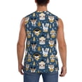 thumbnail image 4 of Fotbe Winter Animal Friends Men's Camiseta sin Mangas Estampada para Hombres, Playera Casual para Gimnasio, Entrenamiento, Playa-Medium, 4 of 7