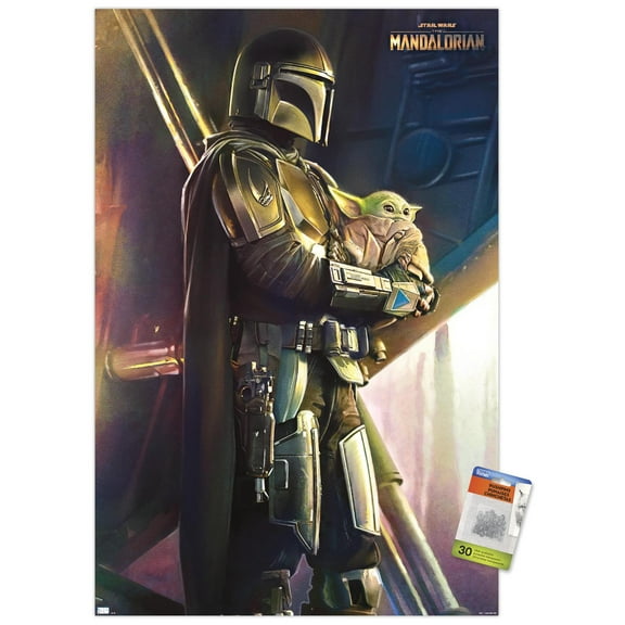 Star Wars: The Mandalorian - Held Wall Poster, 22.375" x 34"