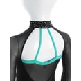 thumbnail image 6 of TiaoBug Kids Girls Gymnastics Sports Jumpsuit Full Length Yoga Acrobatics Practice Athletic Tank Bodysuit Black&Blue Green 6, 6 of 7