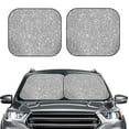 thumbnail image 2 of Xecao GlitterSilver for Foldable Car Sun Shades (2-Pack) offer sun protection with an easy-fold design for convenient windshield shading., 2 of 7