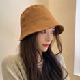 thumbnail image 4 of Casual Style Simple Pure Color Caps Autumn Winter Sun Protection Embroidered Letter Panama Hat Female Hats Women Bucket Hat Sun Hat Basin Hat BLACK, 4 of 8