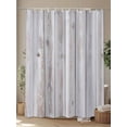 thumbnail image 4 of Fsddascl Brown Wood Plank Shower Curtain Set - Standard 72" x 72" Washable Bathtub Curtain with 12 Hooks, Vertical Vintage Striped Grain Waterproof Fabric Stall Shower Curtains for Bathroom/Bathtub, 4 of 6