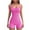 Hot Pink-01, variant on REALiKUN Women Workout Seamless Jumpsuit Yoga Ribbed Bodycon One Piece Spaghetti Strap Shorts Romper