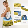 thumbnail image 2 of Retro Watercolor Sunflower Graphic Tote Bag - Multi-Scenario Use Boho Handbag, 2 of 5