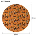 thumbnail image 6 of Vintage Halloween Elements Pattern Round Tablecloth 60"x60",Wrinkle Wipeable Table Cloth for Kitchen Dining Room Picnic Patio Party, 6 of 6