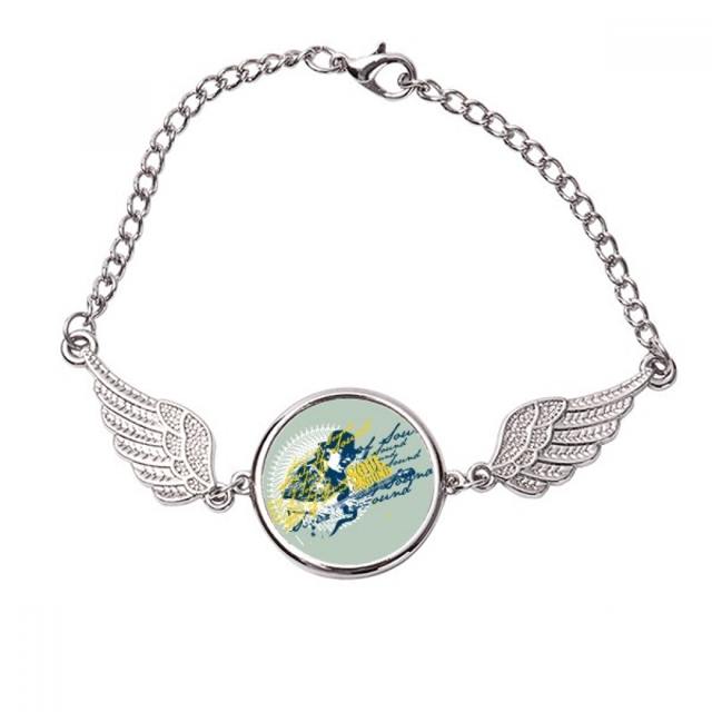 Graffiti Street Music guitarra alma de sonido Pulsera pulsera pulsera alas de ángel pulsera