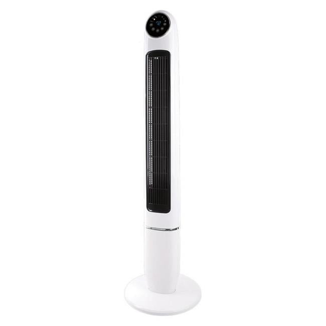 Manual Controller 3-Speed Settings and Long 1.75 Metre Cable Black & White ANSIO Tower Fan Oscillating Fan with 3 Hour Timer 30 Inch