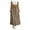 Coffee, variant on vigerkar Womens Cargo Skirt High Waisted Drawstring Quick Dry Maxi Skirt Trendy Back Slit Fashion A Line Long Skirts (Khaki, S)