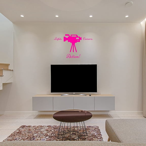 VWAQ Lights Camera Action Decor Wall Sticker Home Theater Room Wall Decal