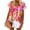Multicolor DH671, variant on Zeagoo Womens Summer Tunic Tops Short Sleeve Shirts Crewneck Casual Blouse Loose Pleated Tops