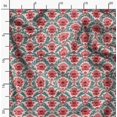 thumbnail image 2 of Soimoi Poly Canvas Red Fabric By the Yard - 56 Inch Wide - Lotus Floral Print Fabric - Exotic and Spiritual Designs for Fashion and Home Printed Fabric, 2 of 6