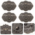 thumbnail image 3 of Jewelry Box Hardware Antique Brass Plating 4Pcs 3.73X2.87X0.47in, 3 of 6