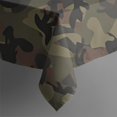 thumbnail image 4 of Brown Green Camo Classic Pattern Rectangle Tablecloth 60"x102",Waterproof Polyester Rectangle Table Cloth, Wipeable Spillproof Polyester Tablecloth for Dining, Camping, Indoor and Outdoor, 4 of 6