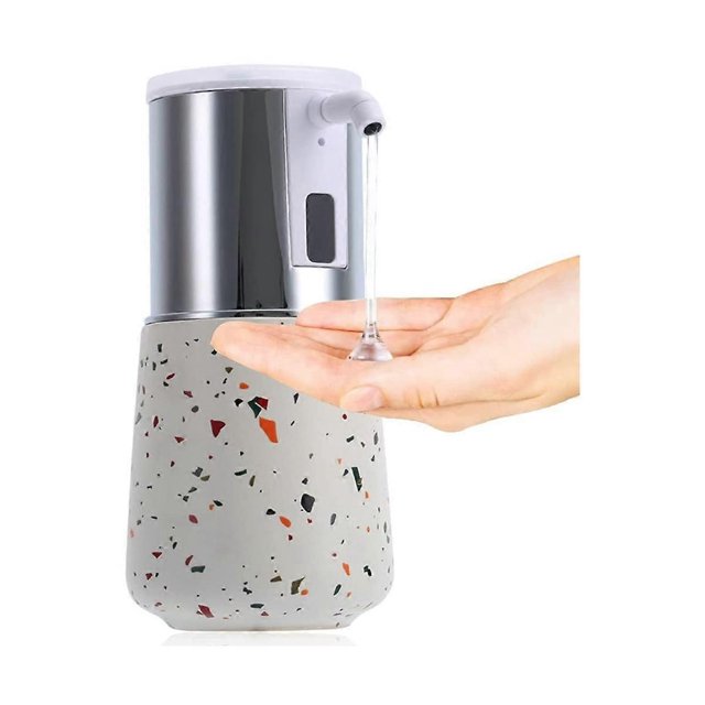 Dispensador de jabón automático sin contacto shaofei de cerámica blanco plateado 350 ml