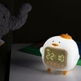 thumbnail image 5 of (Blanco) Pato Lindo Reloj Despertador Luz Nocturna, Brillo Ajustable Luz Nocturna de Silicona para Dormitorio, 5 of 5